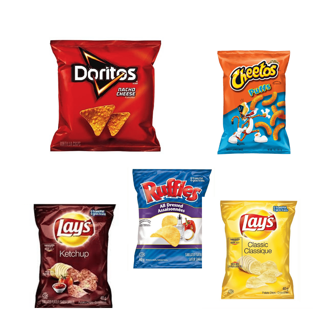 4 Snack size chips